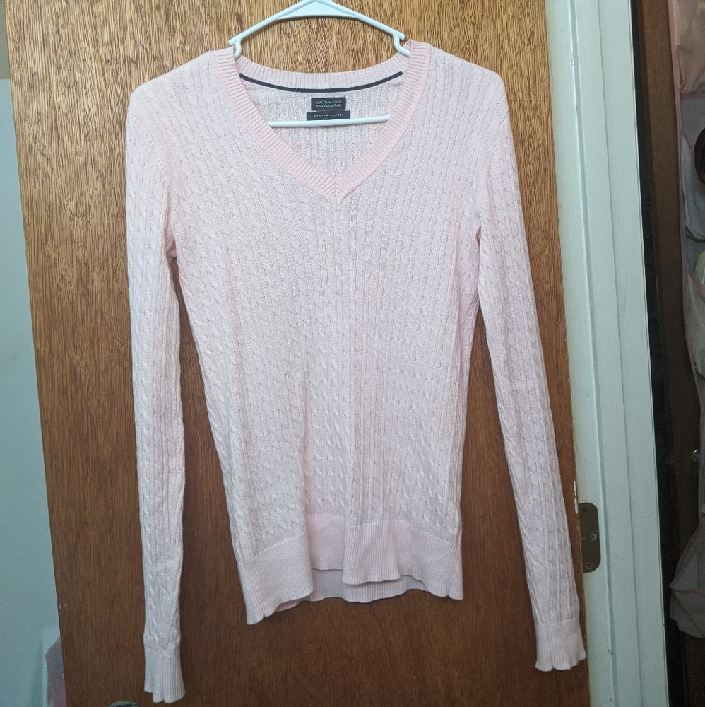 Pink Cable Knit Tommy Hilfiger Sweater